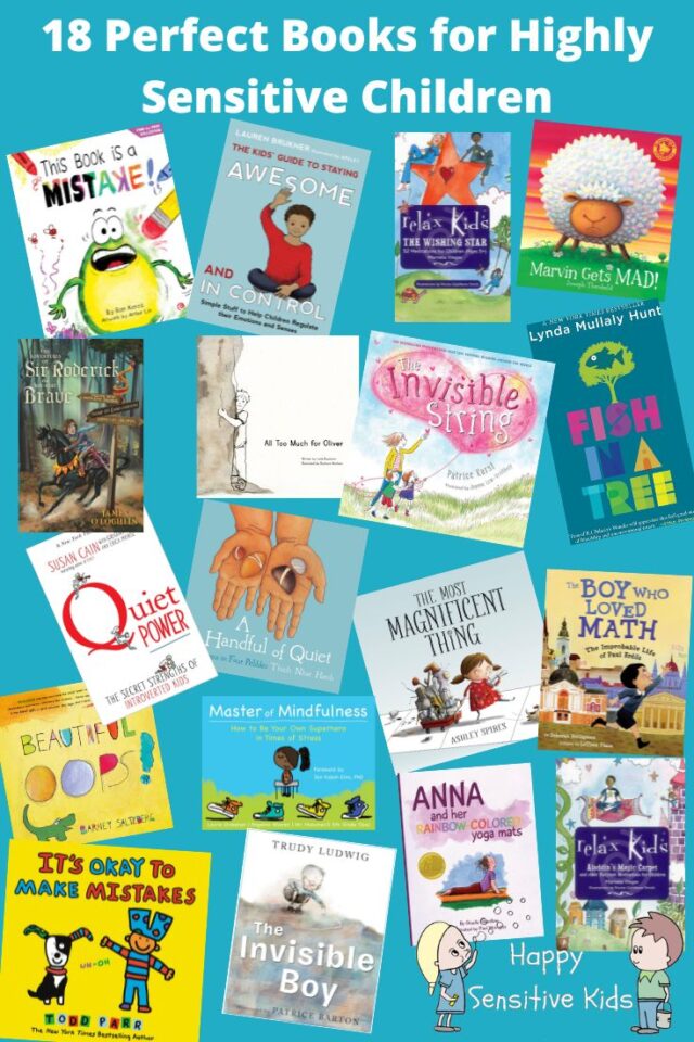18 Perfect Books for Highly Sensitive Children - all 18 covers displayed