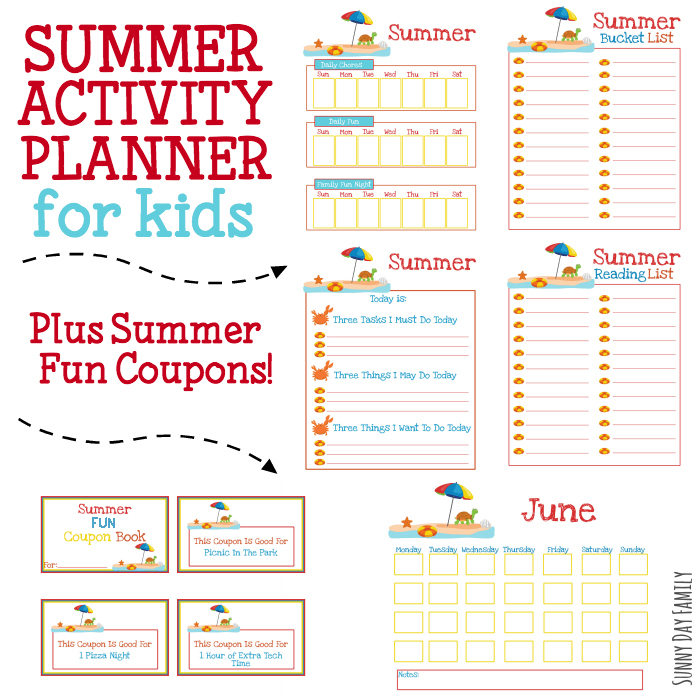 Summer Activity Planner for Kids
