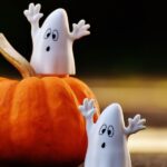 Ghosts and a pumpkin